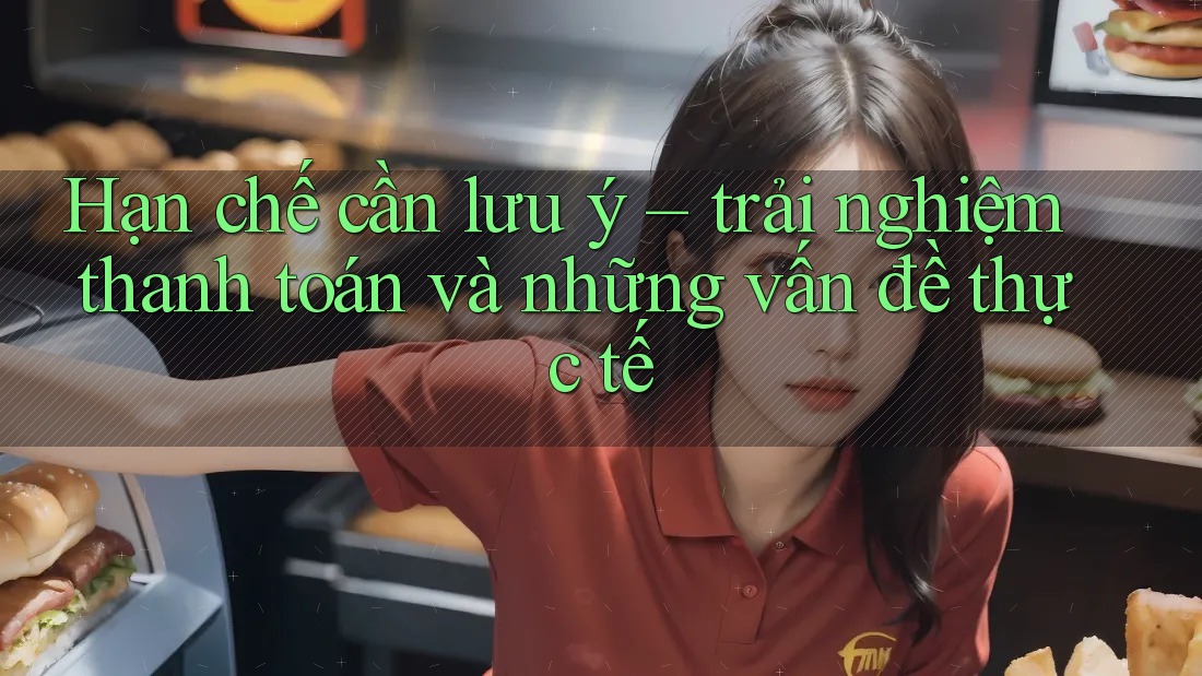 Hạn chế cần lưu ý – trải nghiệm thanh toán và những vấn đề thực tế Hạn chế cần lưu ý – trải nghiệm thanh toán và những vấn đề thực tế