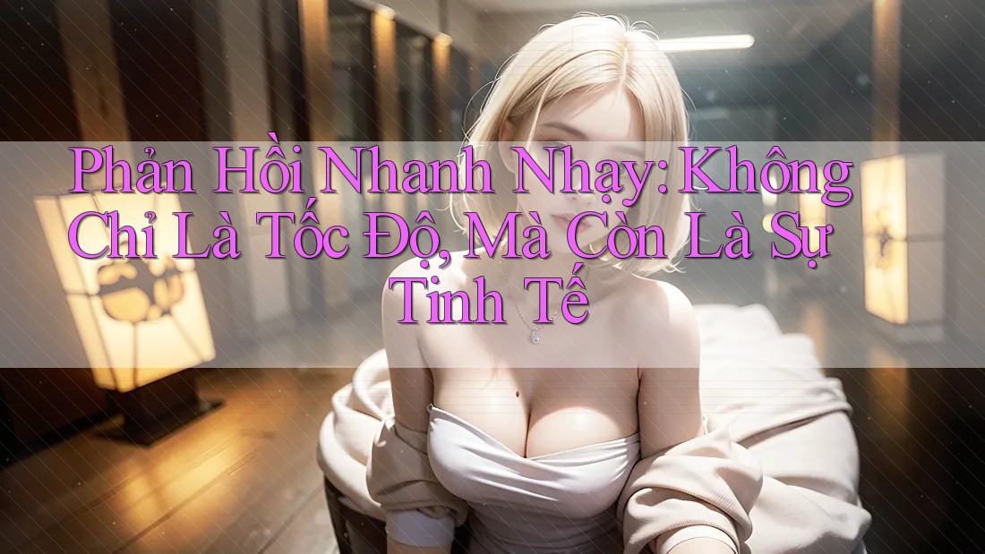 Phản Hồi Nhanh Nhạy: Không Chỉ Là Tốc Độ, Mà Còn Là Sự Tinh Tế Phản Hồi Nhanh Nhạy: Không Chỉ Là Tốc Độ, Mà Còn Là Sự Tinh Tế